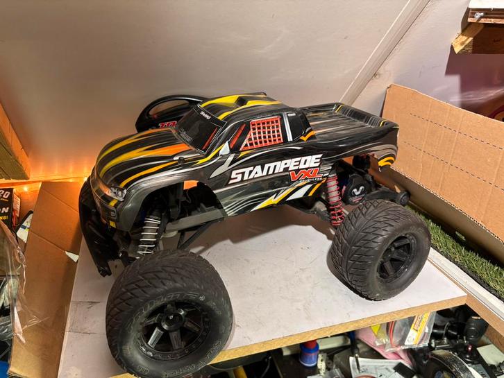Traxxas stempede vxl 1:10, Hobby en Vrije tijd, Modelbouw | Radiografisch | Auto's, Zo goed als nieuw, Auto offroad, Elektro, Schaal 1:10