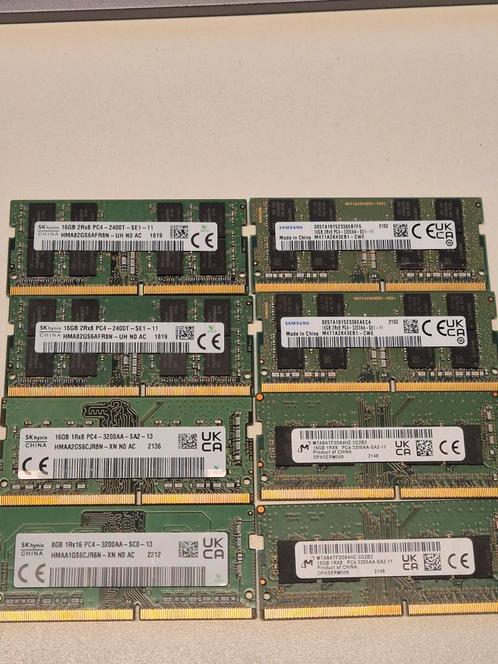 Diverse merken 16GB PC4-3200AA sodimm, Computers en Software, RAM geheugen, Gebruikt, Laptop, 16 GB, DDR4, Verzenden