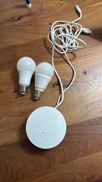 Ikea tradfri gateway + 2 lampen, Huis en Inrichting, Lampen | Losse lampen, Ophalen, Gebruikt, E27 (groot), Led-lamp