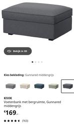 Ikea Kivik Voetenbank met nieuwe Skiftebo Donkergrijze hoes., Ophalen of Verzenden, Rechthoekig, 75 tot 100 cm