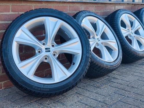 17 inch Originele Seat Leon Altea complete set Continental, Auto-onderdelen, Banden en Velgen, Banden en Velgen, Zomerbanden, 17 inch