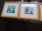 3 schilderijtjes, Huis en Inrichting, Minder dan 50 cm, Ophalen of Verzenden, Zo goed als nieuw, Minder dan 50 cm