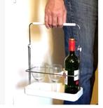 Wine Party Box Krat Serveren Drager voor Wijnfles en Glazen, Ophalen of Verzenden, Minder dan 50 cm, Minder dan 5 flessen