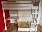 Ikea hoogslaper met bureau en zitje/logeerbed (let op; 2 st), Ophalen, Gebruikt, Hoogslaper
