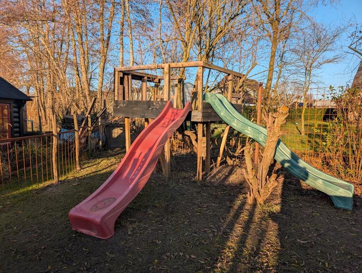 Glijbanen voor Speelhuisje - Rood & Groen, Kinderen en Baby's, Speelgoed | Buiten | Speeltoestellen, Gebruikt, Glijbaan, Aanbouwonderdeel