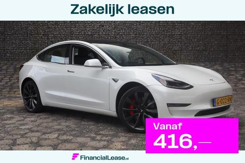 Tesla Model 3 Performance AWD75kWh | Enhanced Autopilot, Auto's, Tesla, Bedrijf, Lease, Financial lease, Model 3, ABS, Airbags