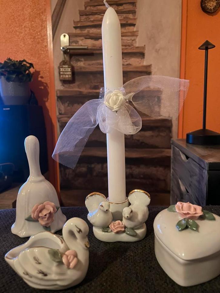 Vintage bruidssetje – porselein, Huis en Inrichting, Woonaccessoires | Stolpen, Zo goed als nieuw, Ophalen of Verzenden