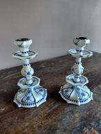 Vintage Spode Italiaanse blauw-witte kandelaars - een paar, Ophalen of Verzenden, Keramiek of Aardewerk