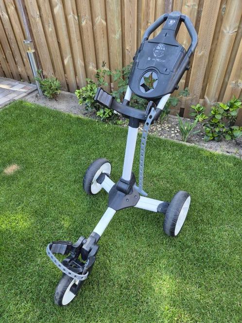 3 wiel golftrolley Stewart Golf klein inklapbaar €109,-, Sport en Fitness, Golf, Zo goed als nieuw, Golfkar, Overige merken, Ophalen of Verzenden