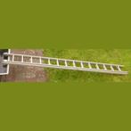 2-Delige opsteekladder, aluminium, 2x14 treden., Doe-het-zelf en Verbouw, Ladders en Trappen, Ophalen, Gebruikt, Ladder, Opvouwbaar of Inschuifbaar