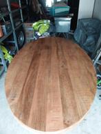 Mango tafel met stalen poot, Ophalen, Gebruikt, 50 tot 100 cm, Vijf personen of meer