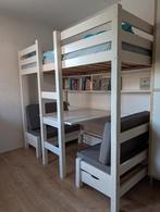 Hoogslaper ikea met tafel en bankjes, of 2 bedden, Ophalen, Gebruikt, Hoogslaper of Stapelbed, 70 tot 85 cm