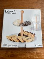 etagère tweedelig met hout - nog nooit gebruikt, Ophalen of Verzenden, Zo goed als nieuw