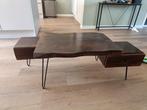 Mooie boomstam salontafel met hairpin poten, Ophalen, 100 tot 150 cm, 50 tot 100 cm, Zo goed als nieuw