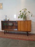 Vintage dressoir jaren 60 met vitrine en minibar, Ophalen of Verzenden, Zo goed als nieuw