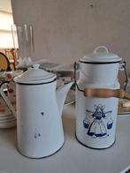 Oud Hollandse Emaille Melk- en Schenkkan, Antiek en Kunst, Antiek | Emaille, Ophalen of Verzenden