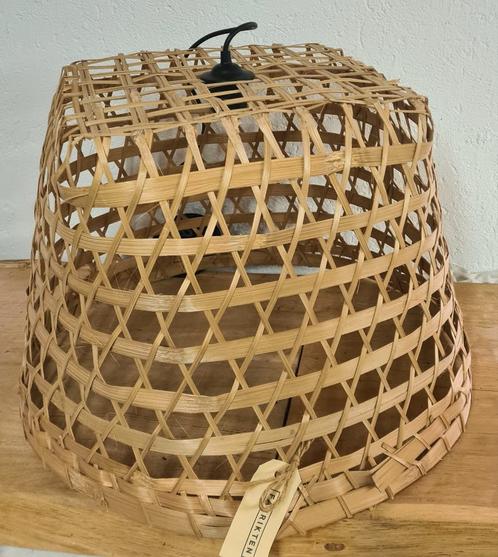 XL rotan hanglamp hanenmand bamboe dia 50 cm ibiza veranda, Huis en Inrichting, Lampen | Hanglampen, Zo goed als nieuw, Minder dan 50 cm
