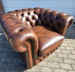 Chesterfield fauteuil Burnley cognac kleur, in nieuwstaat, Huis en Inrichting, Fauteuils, Ophalen, Gebruikt, Chesterfield, Leer