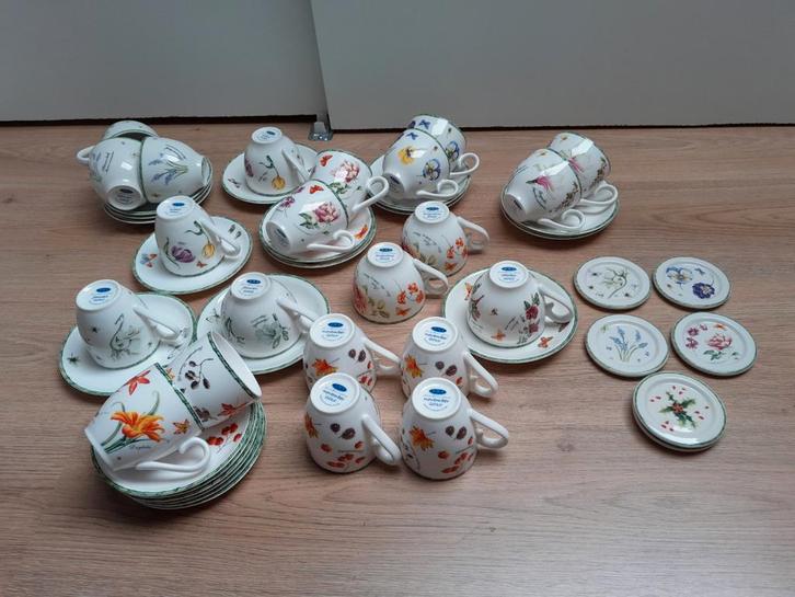 Janneke Brinkman, maandserviesgoed, kop en schotels, theetip, Huis en Inrichting, Keuken | Servies, Zo goed als nieuw, Kop(pen) en/of Schotel(s)