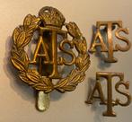 British ATS cap badge and 2 collar tabs, Verzamelen, Militaria | Tweede Wereldoorlog, Verzenden, Landmacht, Engeland, Embleem of Badge