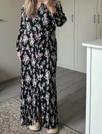 Zara zwarte jurk met bloemenprint, lange mouwen en stretch, Kleding | Dames, Jurken, Ophalen of Verzenden, Zo goed als nieuw, Maat 36 (S)