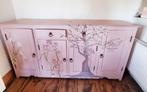 Oud roze dressoir handbeschilderd, Ophalen, Gebruikt, 150 tot 200 cm, 25 tot 50 cm
