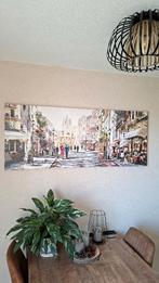 Canvas print van een Frans straatje, Ophalen, Gebruikt, 125 cm of meer, Schilderij