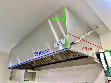 RVS Horeca Afzuigkap 200cm – Professioneel Keuken Ventilatie beschikbaar voor biedingen