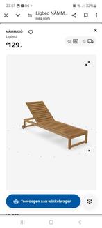 Ikea houten ligstoel, Tuin en Terras, Tuinstoelen, Zo goed als nieuw, Hout, Ophalen