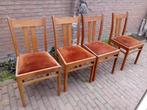 vintage tafel stoelen orginele zitting rokersstoel stoel, Antiek en Kunst, Ophalen