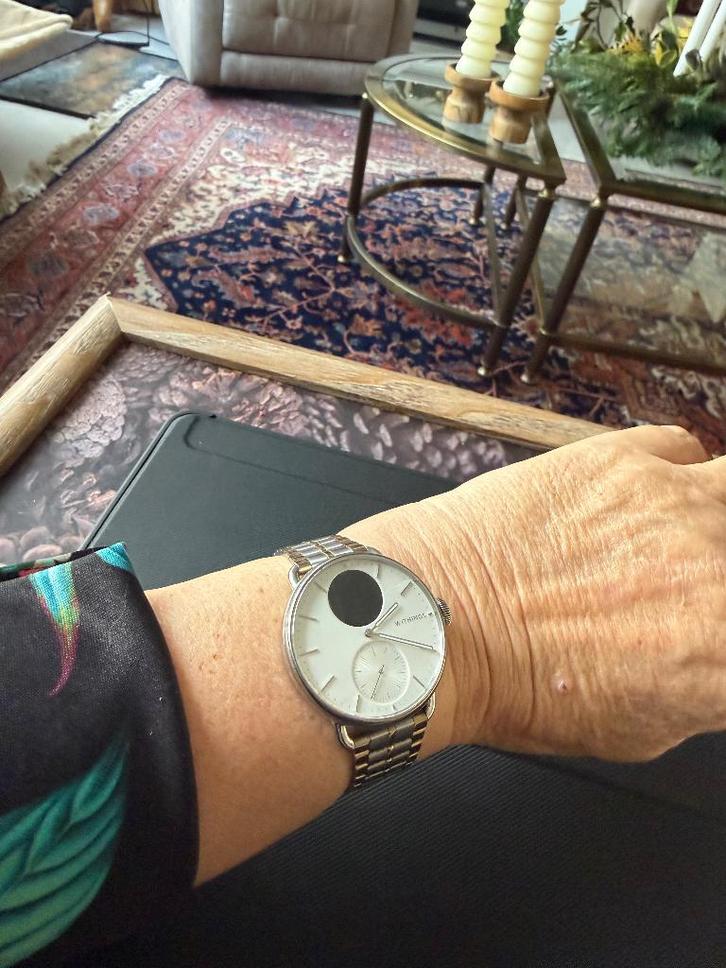 Withings Scanwatch 2, Sieraden, Tassen en Uiterlijk, Smartwatches, Gebruikt, Android, Zilver, Afstand, Calorieverbanding, Conditie