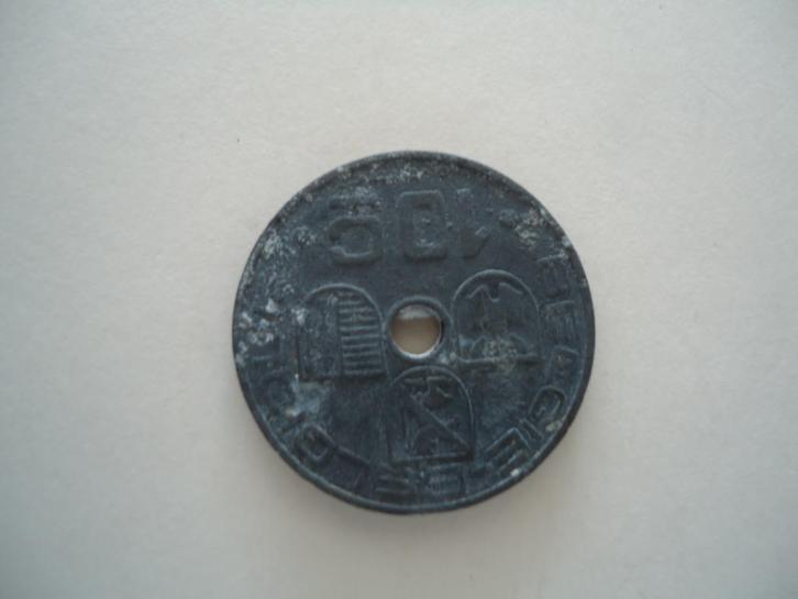 Zinken munt 20 uit België 1943, Postzegels en Munten, Munten | België, Losse munt, Overig, Ophalen of Verzenden