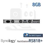 NAS Synology RackStation RS818+ 8GB refurbished, Info@synology.com, Synology, Ophalen of Verzenden, Zo goed als nieuw