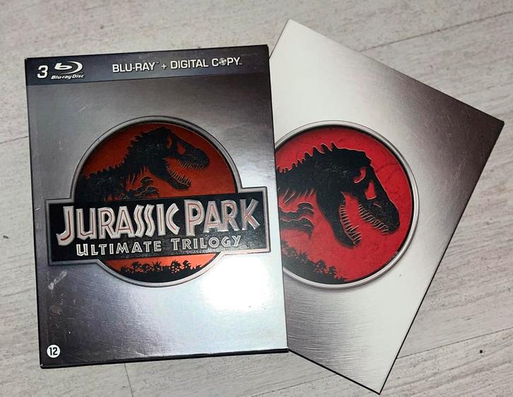 Jurassic Park Trilogy - Blu-ray + DVD Boxset zie foto’s, Cd's en Dvd's, Blu-ray, Zo goed als nieuw, Avontuur, Boxset, Ophalen of Verzenden
