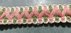 Vintage fournituren geweven in roze 3 cm (AL100), Hobby en Vrije tijd, Naaien en Fournituren, Nieuw, Ophalen of Verzenden, Lint, Band of Elastiek