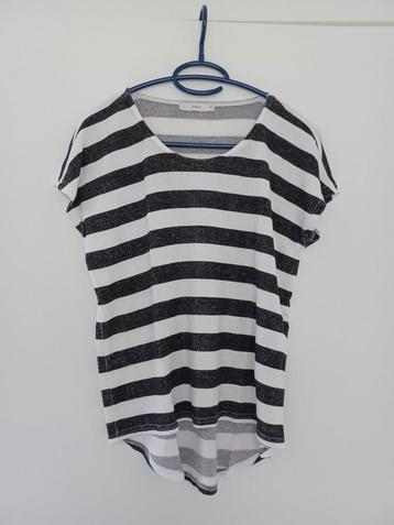 Als NIEUW zwart witte streep top Pigalle ONLY - maat XS 34 beschikbaar voor biedingen