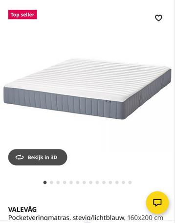 IKEA Brimnes bedframe + Valevåg matras - afbeelding 3