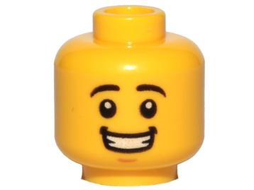 Lego Castle Gezicht, Yellow Minifigure, Head Black Eyebrows beschikbaar voor biedingen