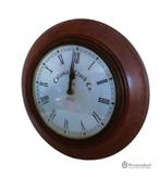 Vintage klok - wandklok hout - Colonial clock co 1870, Verzenden, Gebruikt, Analoog, Wandklok