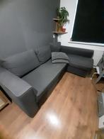 Grijze hoekbank/slaapbank ikea met opbergruimte en wielen, Huis en Inrichting, Ophalen, Gebruikt, Stof, Hoek/slaapbank