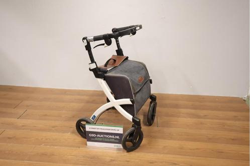 Wit/Zwarte Rollz Flex Rollator met Grote Boodschappentas, Diversen, Rollators, Ophalen of Verzenden
