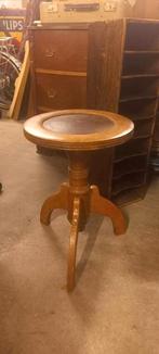 Houten verstelbaar (piano) krukje, Huis en Inrichting, Krukjes, Ophalen, Gebruikt, Hout