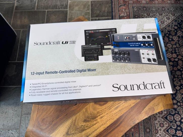Soundcraft Ui12 digitale mixer - Zo goed als nieuw!, Muziek en Instrumenten, Mengpanelen, Zo goed als nieuw, 5 tot 10 kanalen