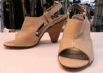 Lodi leren sandaaltjes peeptoe pumps mt36 hak 10.5 nr 35258, Pumps, ., Beige, Ophalen of Verzenden