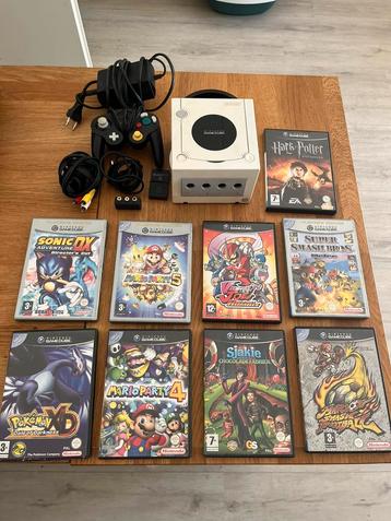 Nintendo GameCube met spellen + controller + geheugenkaart beschikbaar voor biedingen