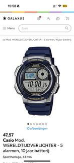 Casio Sporthorloge - Zo goed als nieuw, Blauw, Ophalen of Verzenden, Zo goed als nieuw, Stappen