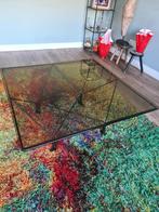 salontafel, Huis en Inrichting, Gebruikt, 100 tot 150 cm, Vierkant, Glas