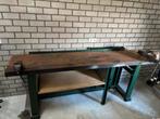 Stalen Werkbank / Werktafel / Lastafel met Bankschroeven, Doe-het-zelf en Verbouw, Werkbanken, Ophalen, Gebruikt, 170 cm of meer