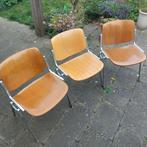 Jsc Castelli Italy vintage industrueel design stoel, Huis en Inrichting, Stoelen, Bruin, Ophalen of Verzenden, Vijf, Zes of meer stoelen