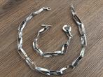 Zilveren ketting en armband closed for ever uniek ontwerp, Sieraden, Tassen en Uiterlijk, Armbanden, Ophalen of Verzenden, Zo goed als nieuw